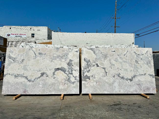 Morning White Quartzite Slab Polished Stone