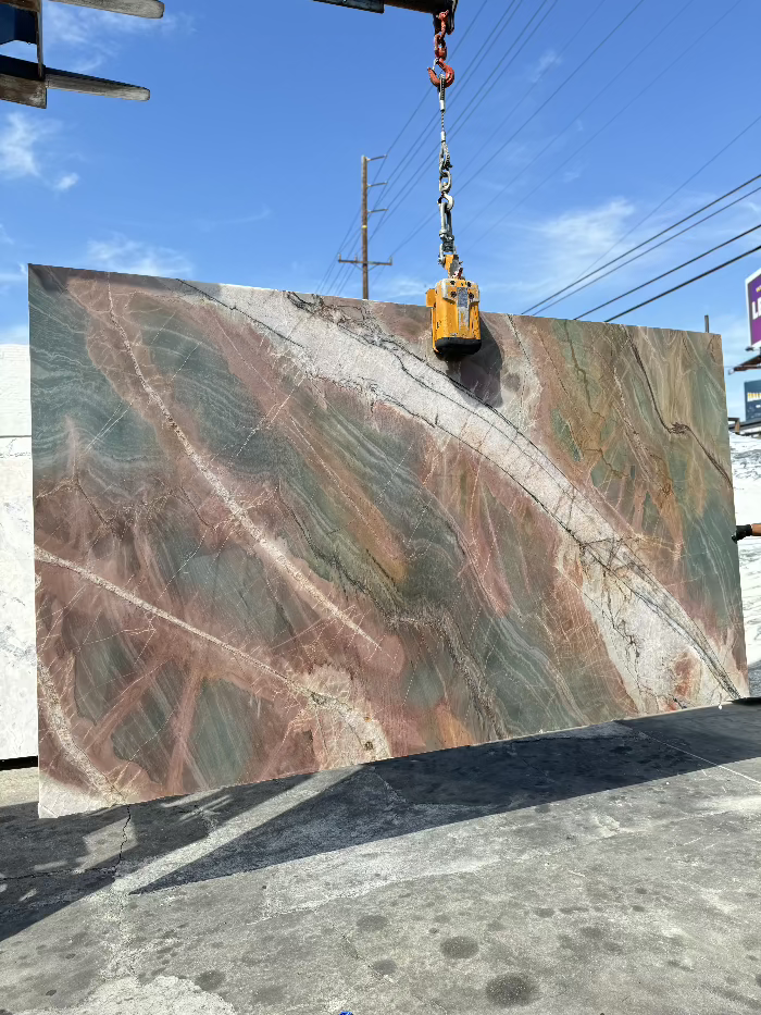 Sabbia Rossa Quartzite Slab Polished Stone