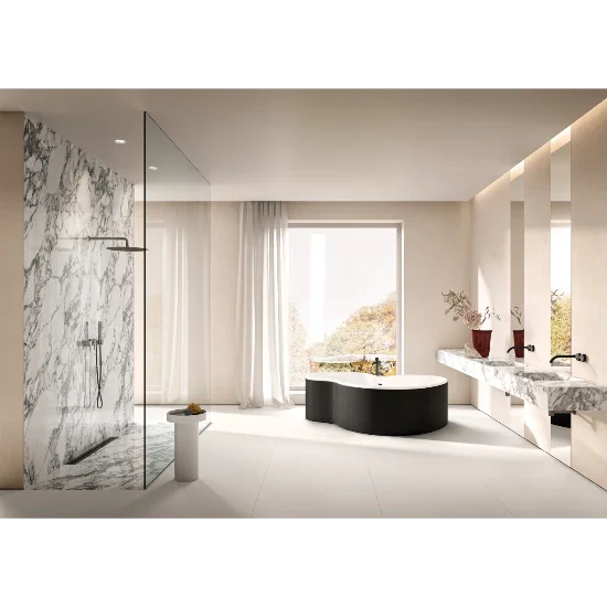 Arabescato Grey Porcelain Slab 60" x 126" - 1/2" Thick