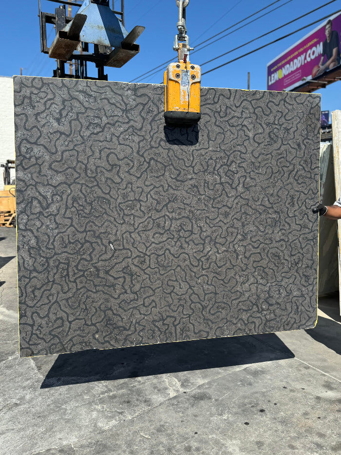 Black Passion Marble Slab Brushed & Leathered Stone