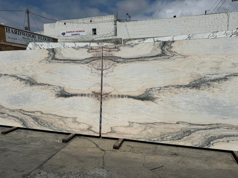 Calacatta Rosa Bookmatched Marble Slab